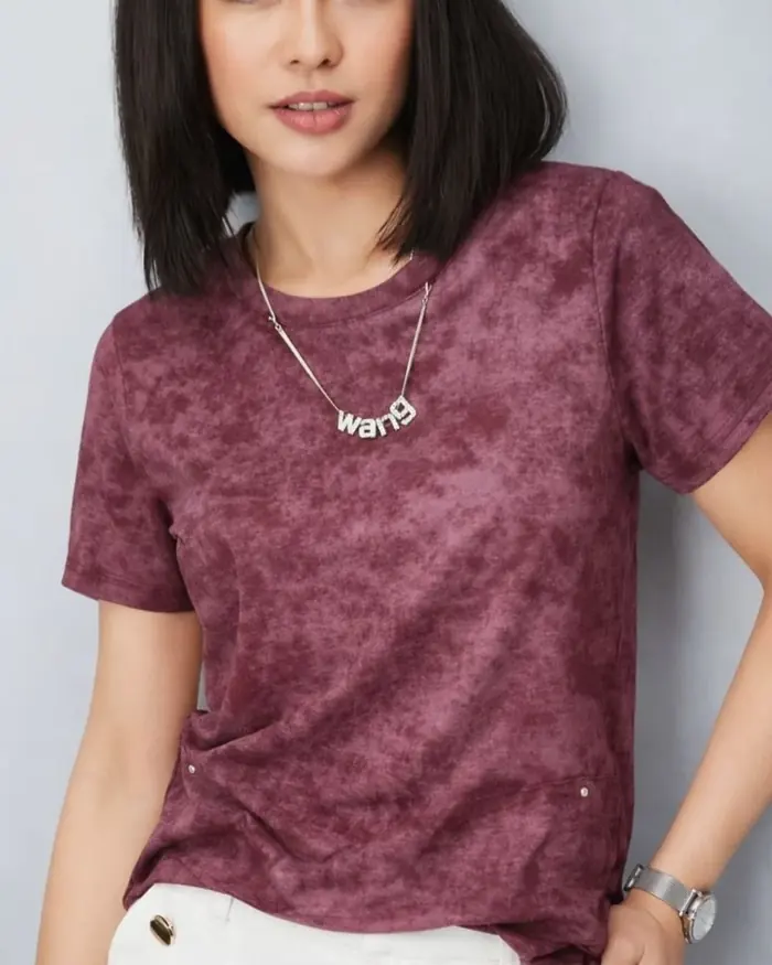 Wine Acid Wash T-Shirt