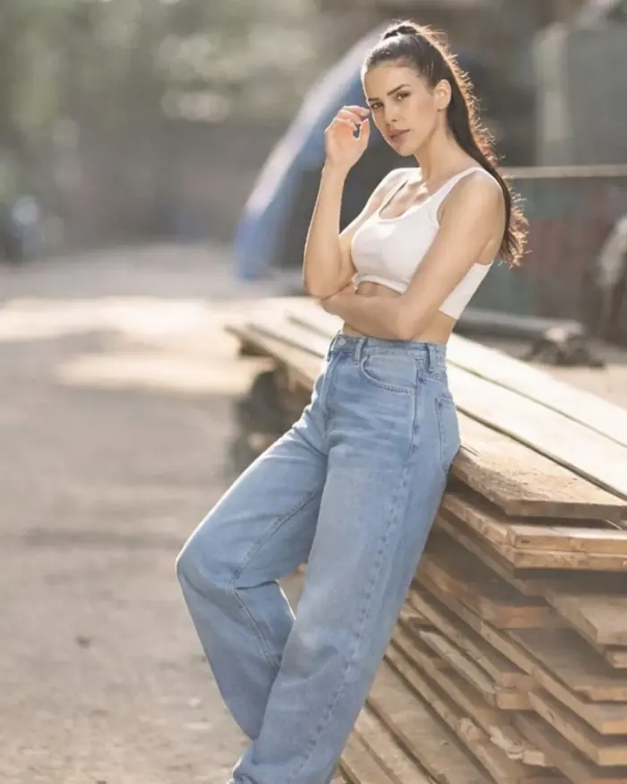 Light Blue Wide-Leg Jeans